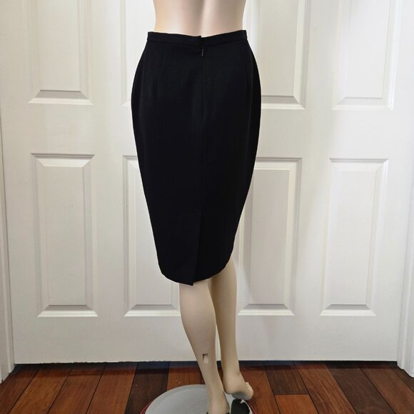 HW New York Knee Length Pencil Skirt SZ 2  Black - Picture 4 of 9